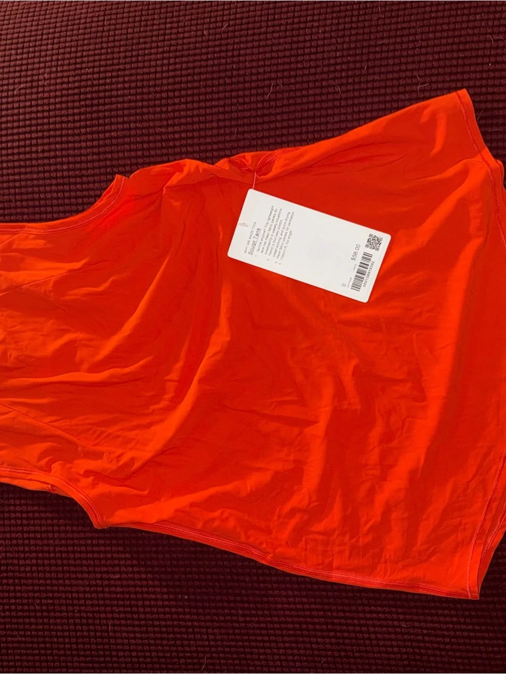 Lululemon Bright Orange tank and pants set